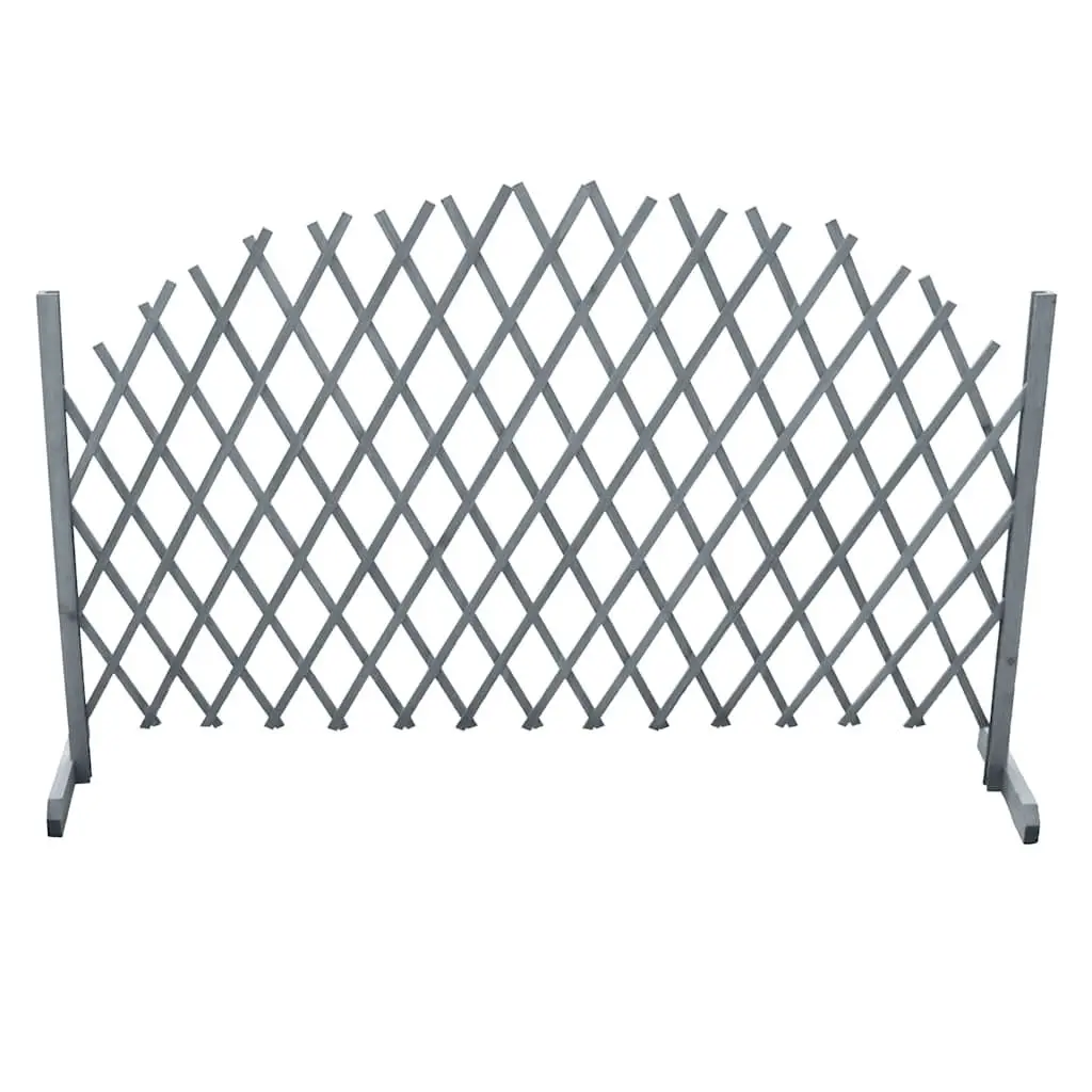 Wooden Trellis Fence Panel Grey Expandable Firwood 1.8m Garden Privacy Screen