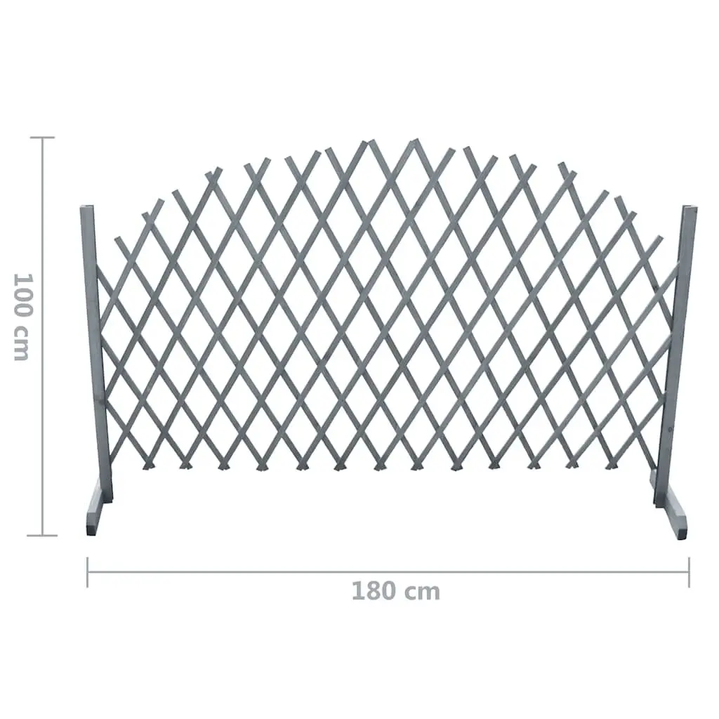 Wooden Trellis Fence Panel Grey Expandable Firwood 1.8m Garden Privacy Screen
