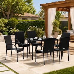 6 Piece Stackable Chairs for Outdoors