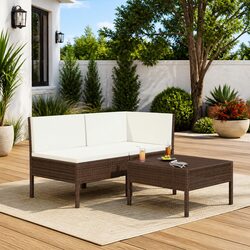 Garden Lounge Set: 3-Piece Outdoor Comfort Awaits