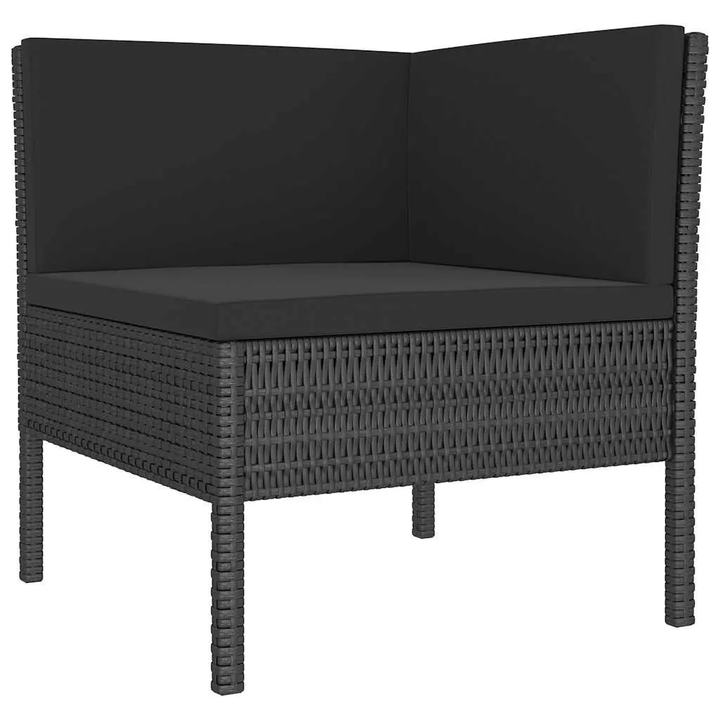 Garden Lounge Set 3 Piece Outdoor Furniture Poly Rattan Sofa Coffee Table