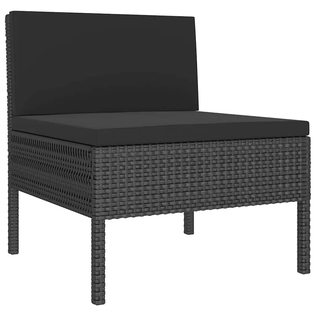 Garden Lounge Set 3 Piece Outdoor Furniture Poly Rattan Sofa Coffee Table