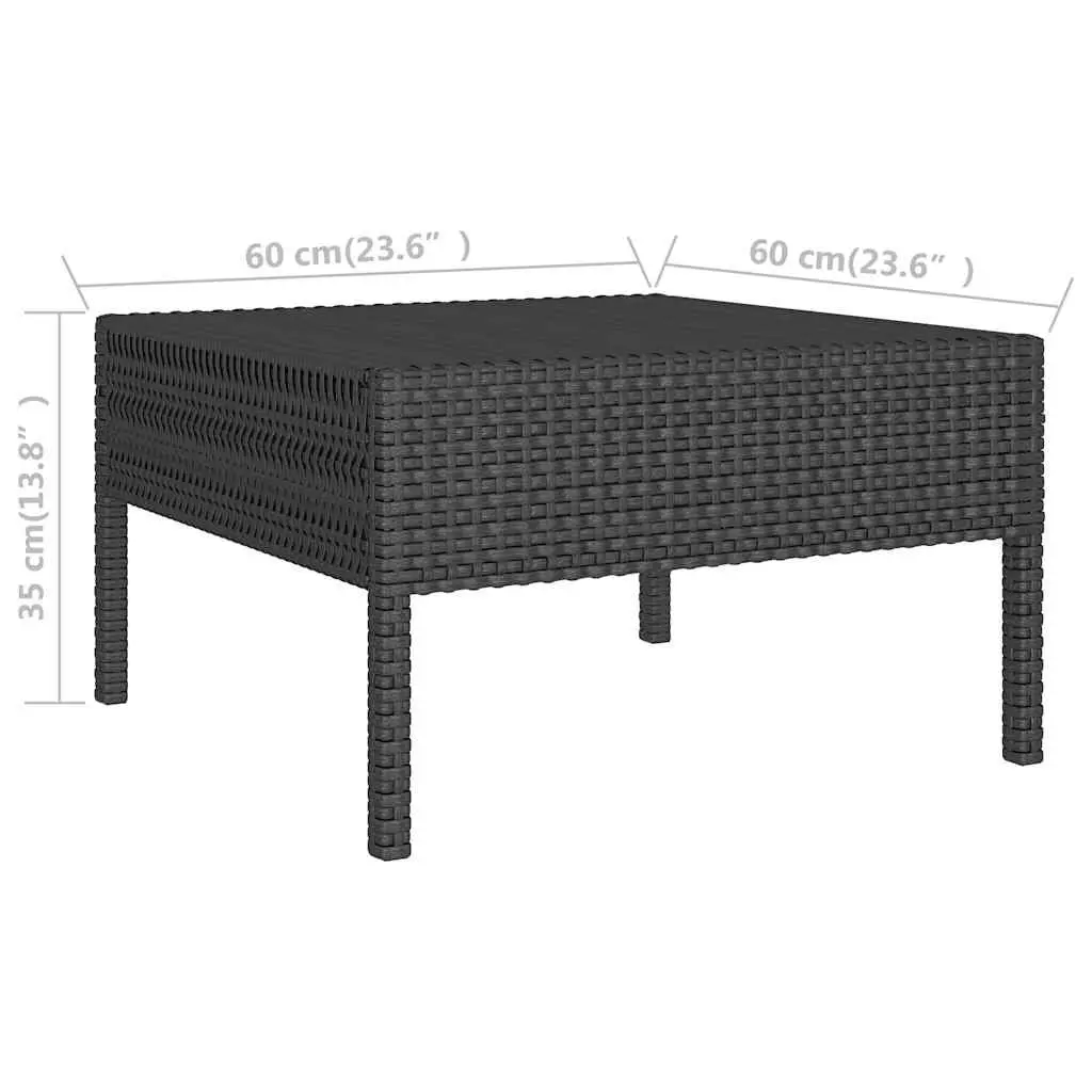 Garden Lounge Set 3 Piece Outdoor Furniture Poly Rattan Sofa Coffee Table