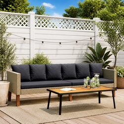 3-Seater Garden Sofa for Outdoors