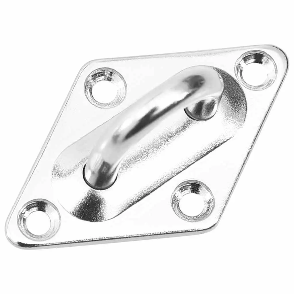 Sunshade Sail Accessory Set Stainless Steel Fittings 8 Piece Carabiners Pad Eyes