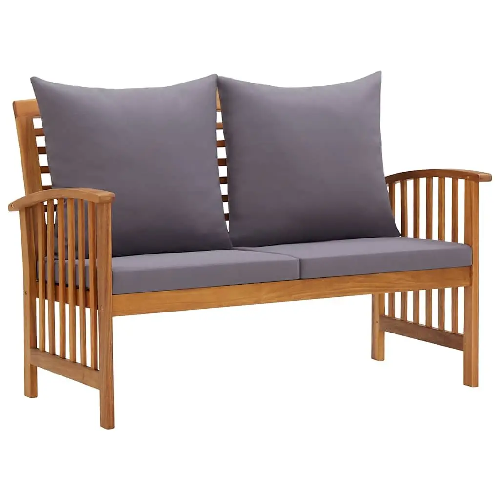 Garden Lounge Set 2 Piece Outdoor Furniture with Cushions Acacia Wood Patio