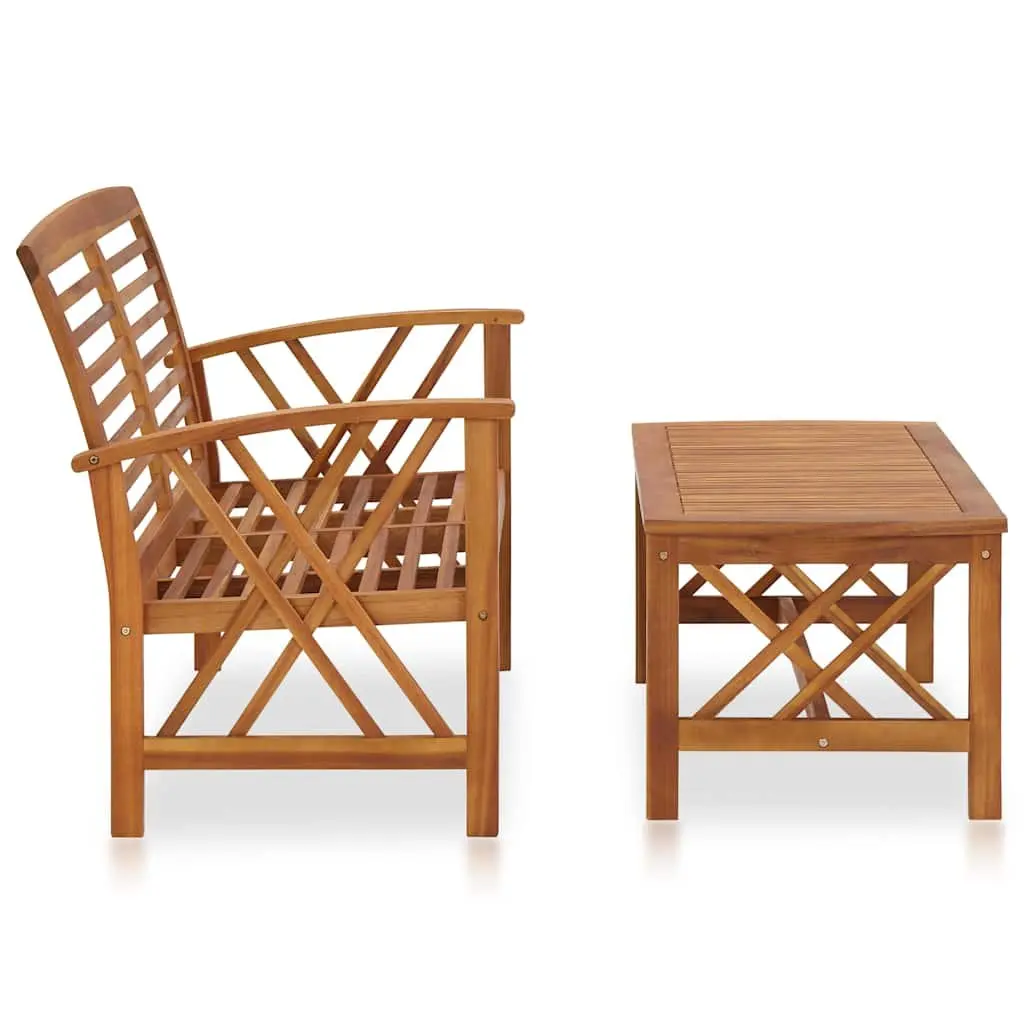 Garden Lounge Set with Bench and Coffee Table