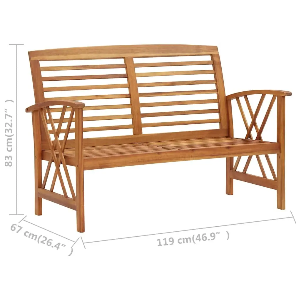 Garden Lounge Set with Bench and Coffee Table