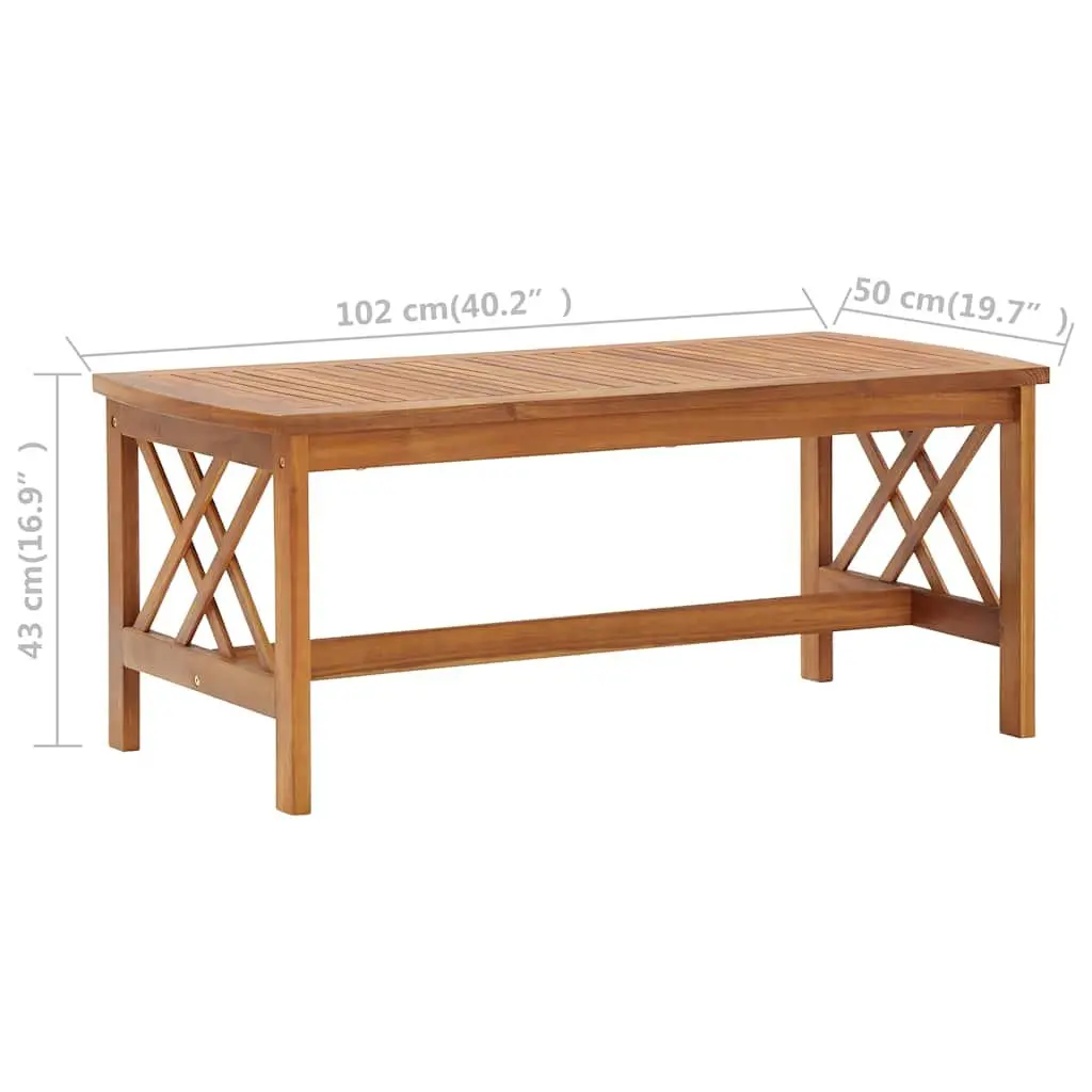 Garden Lounge Set with Bench and Coffee Table