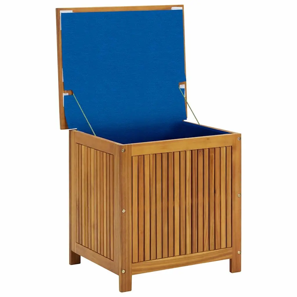 Garden Storage Box Outdoor Bench Solid Wood 60x50x58 cm Brown Acacia Trunk