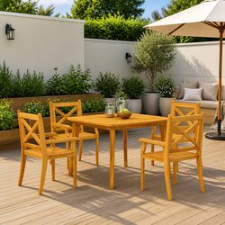 Concise and Sturdy Garden Table 110x110x75 cm