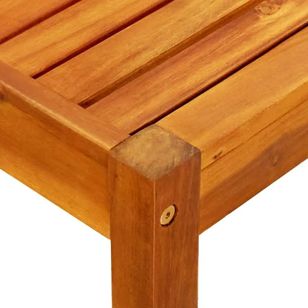 Garden Table Brown 85x57x29cm Solid Acacia Wood Sturdy Durable Construction