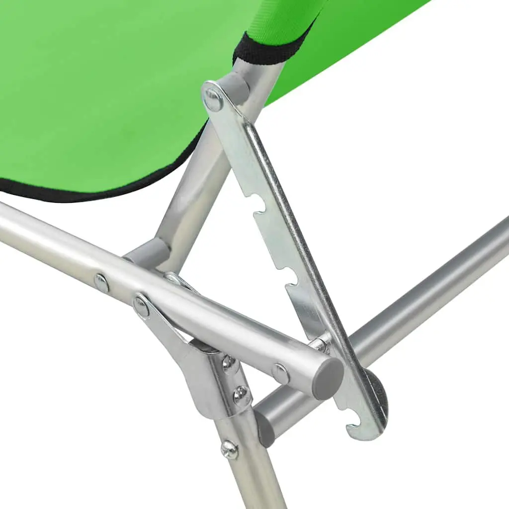 Sun Lounger with Adjustable Canopy and Backrest