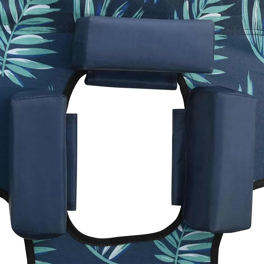 Folding Sun Lounger Green Adjustable Backrest Head Cushion Smooth Fabric