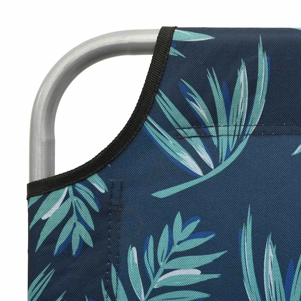 Sun Lounger Green Adjustable Backrest Foldable with Canopy