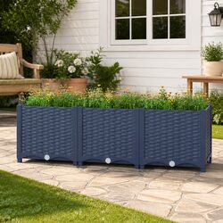 Compact Raised Garden Bed for Outdoor Planting