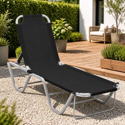 Sun Lounger Reclining Chair Garden Patio Outdoor Seating Adjustable Lounger