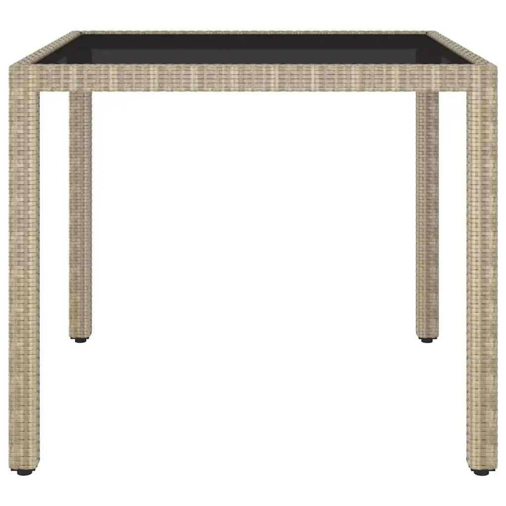 Garden Table with Glass Top for Outdoor Use