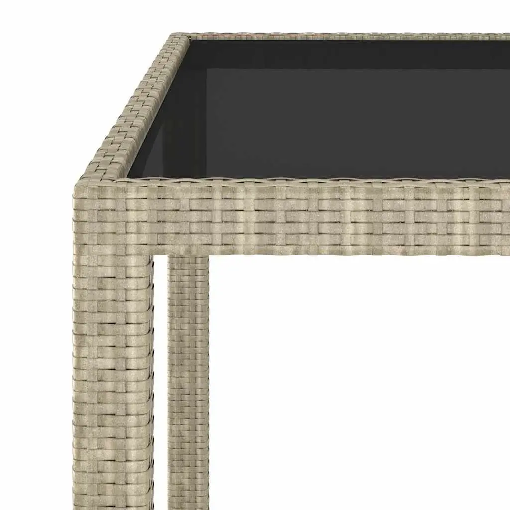 Garden Table with Glass Top for Outdoor Use