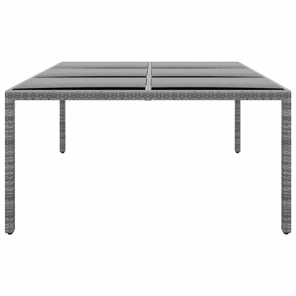 Garden Table with Glass Top