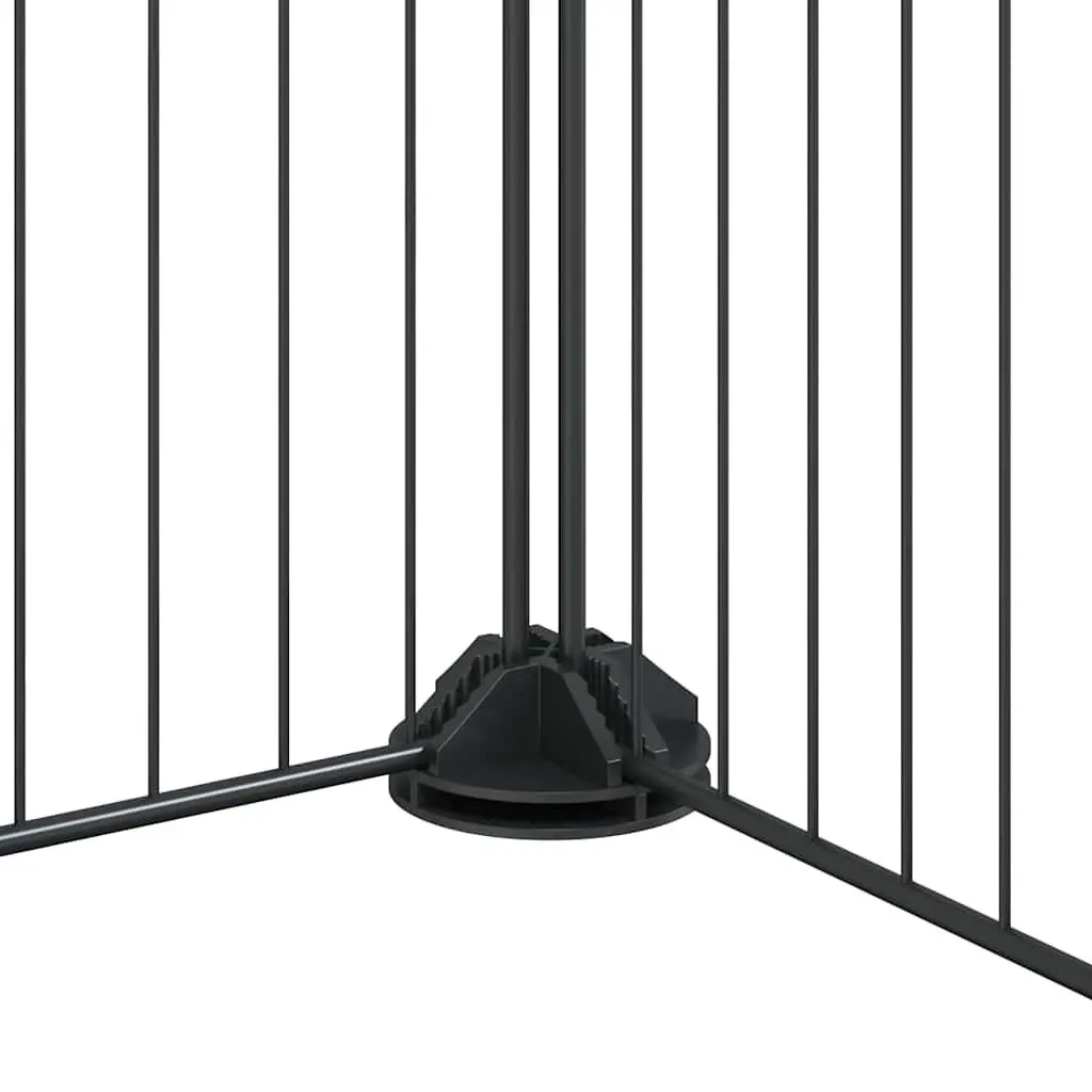 44-Panel Pet Cage with Door Black 35x35 cm Modular Small Animal Habitat