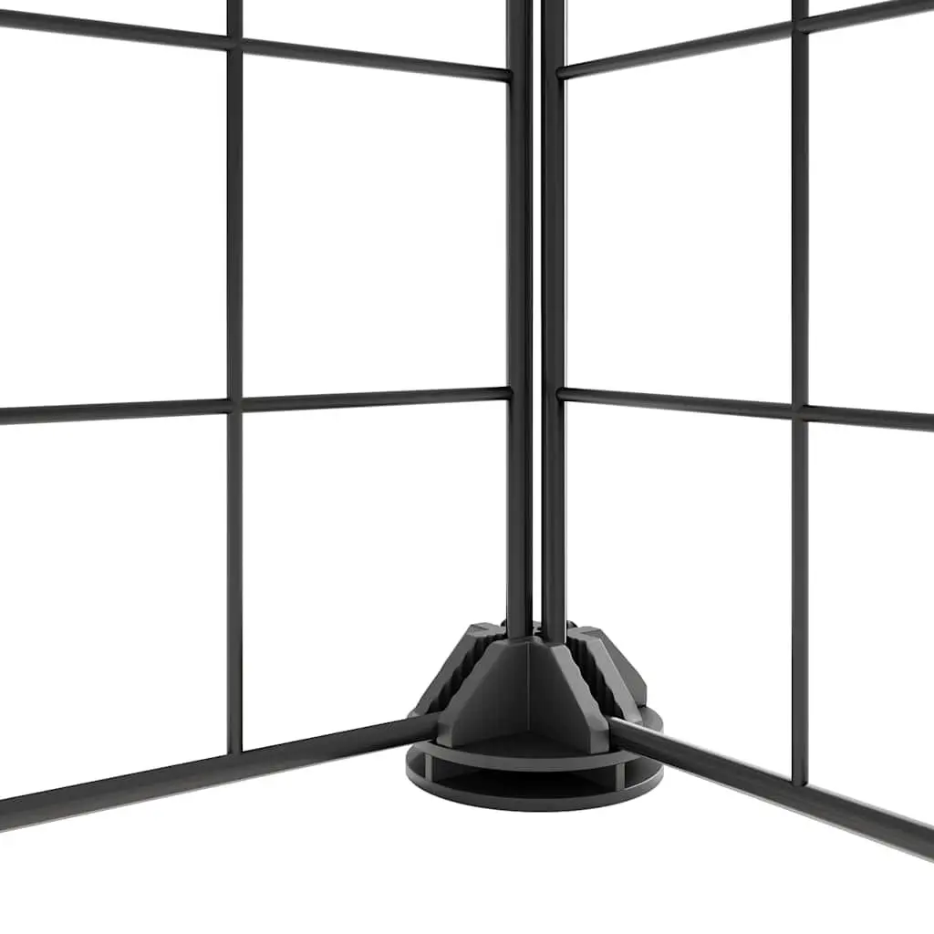 36-Panel Pet Cage with Door Black 35x35 cm Modular Small Animal Habitat