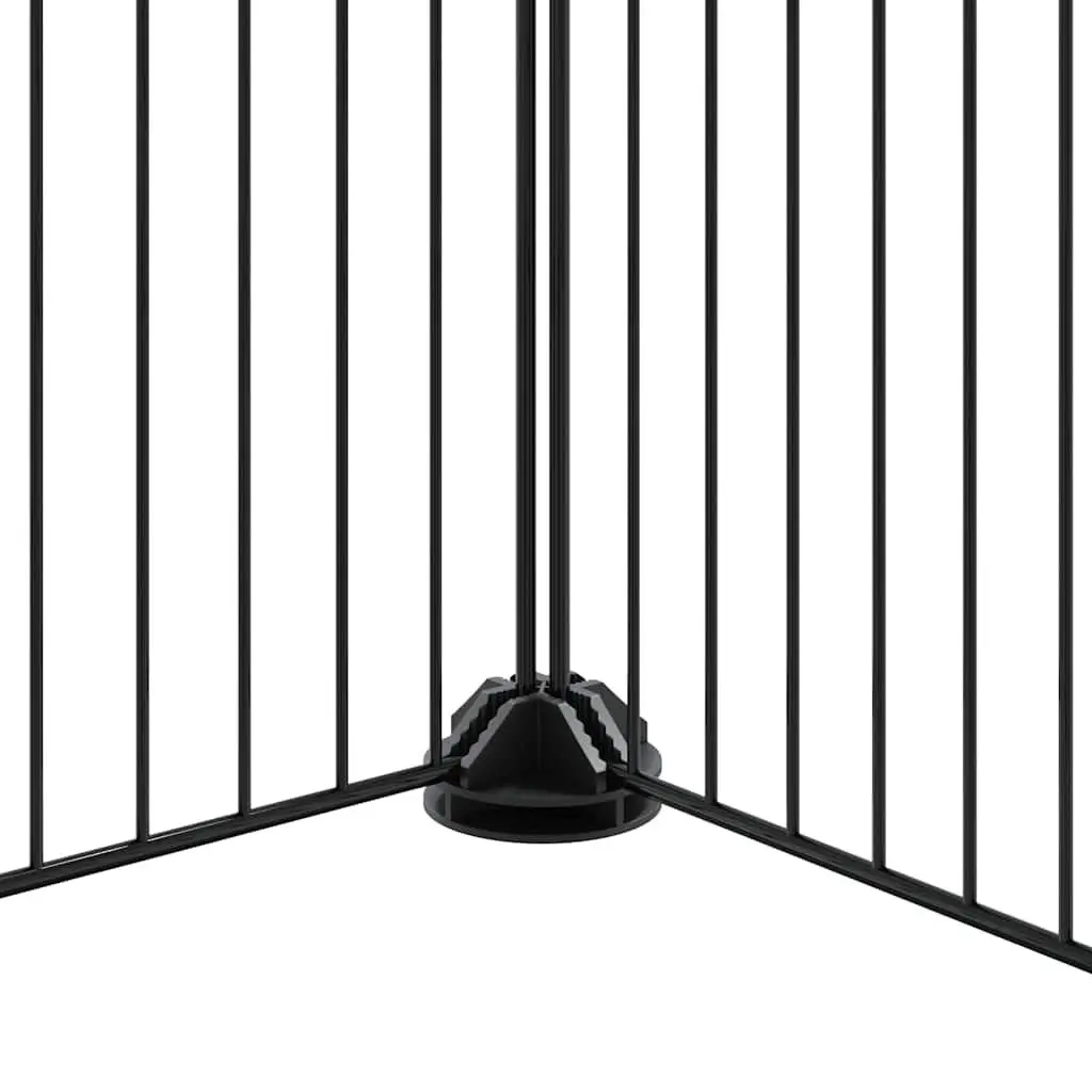 Pet Cage Black 105x70x70 cm 20 Panel DIY Modular Animal Enclosure