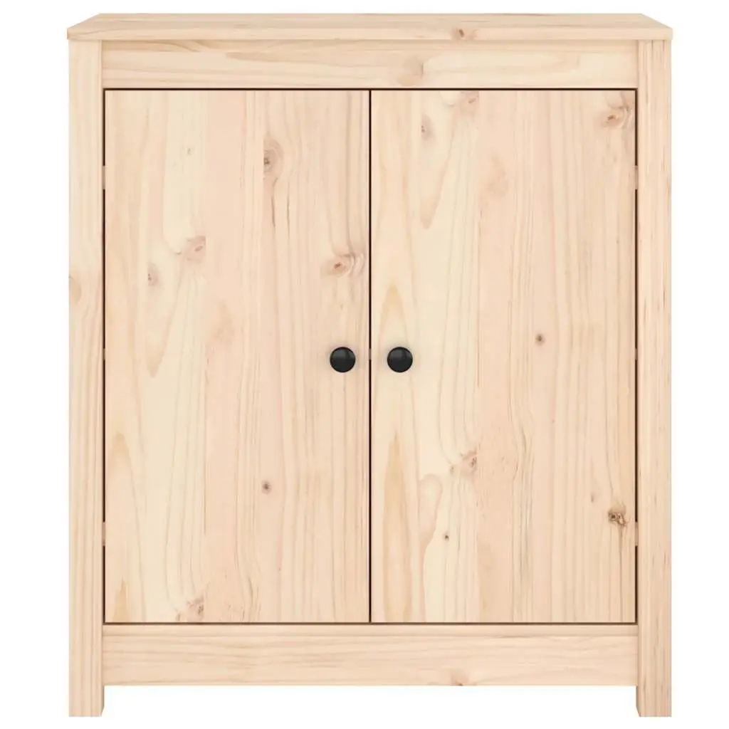 Solid Pine Wood Sideboards Brown 70x35x80 cm Storage Cabinet Set of 2