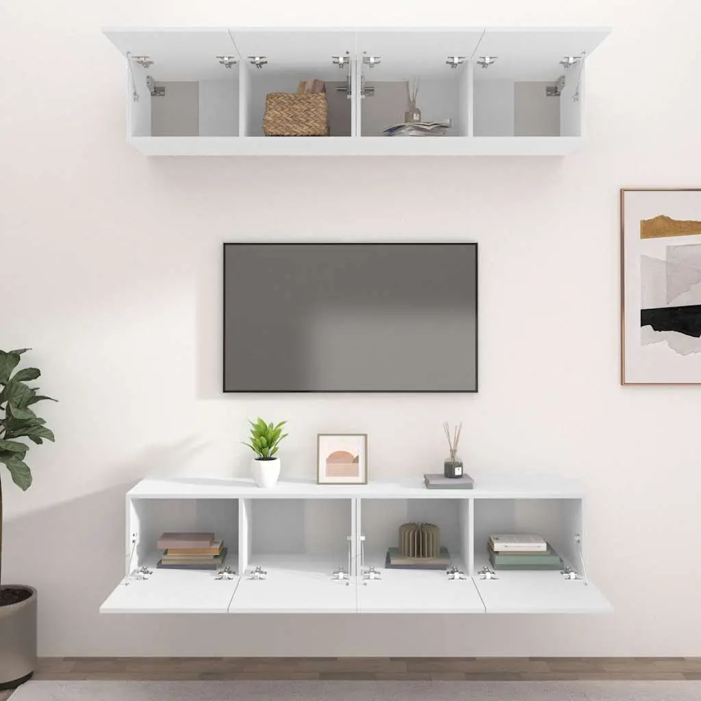 Wall-Mounted TV Cabinet with Storage Solutions