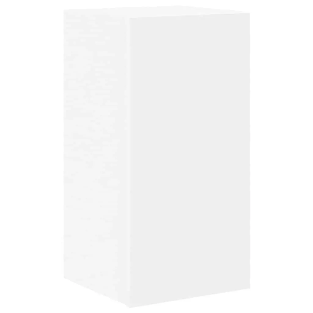 White TV Cabinet Set 7 Piece Wall-Mounted Storage Unit Engineered Wood Design