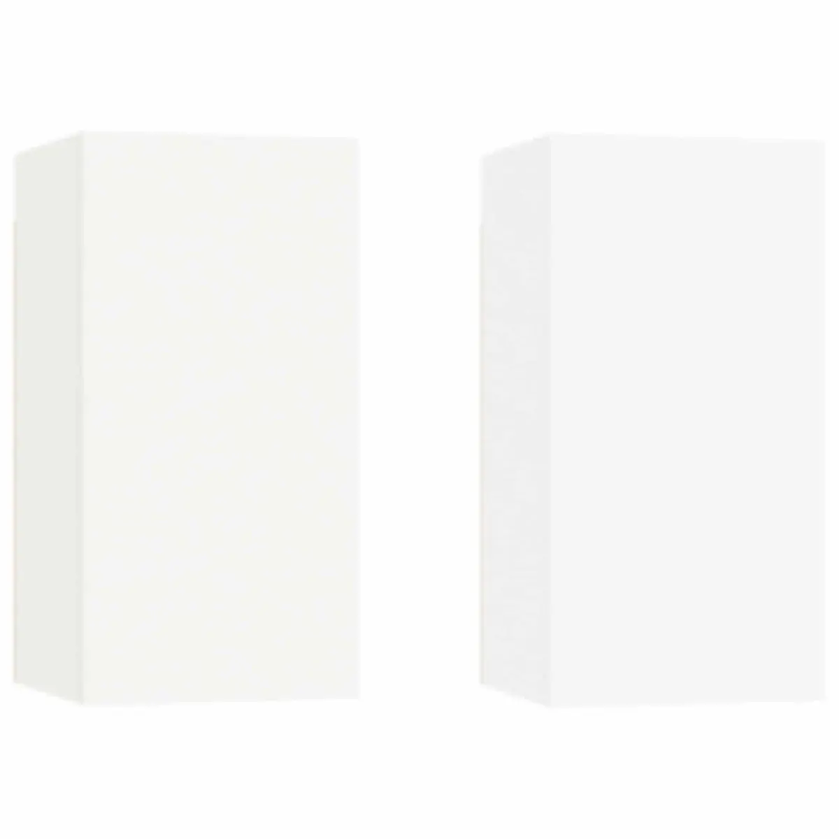 TV Cabinet Set White 4 Piece Wall Mounted Storage Unit Media Organiser
