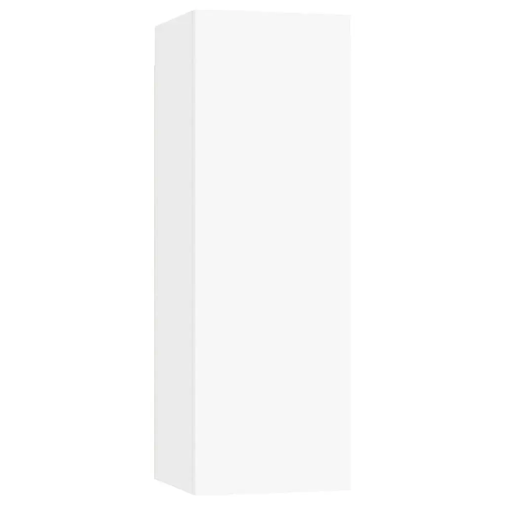 White Engineered Wood TV Cabinet Set with Storage