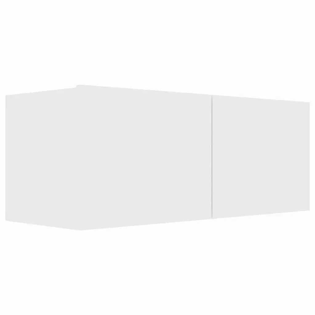 White Engineered Wood TV Cabinet Set with Storage