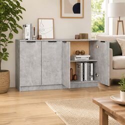 Grey Sideboard Cabinets - Stylish and Practical, Set of 2