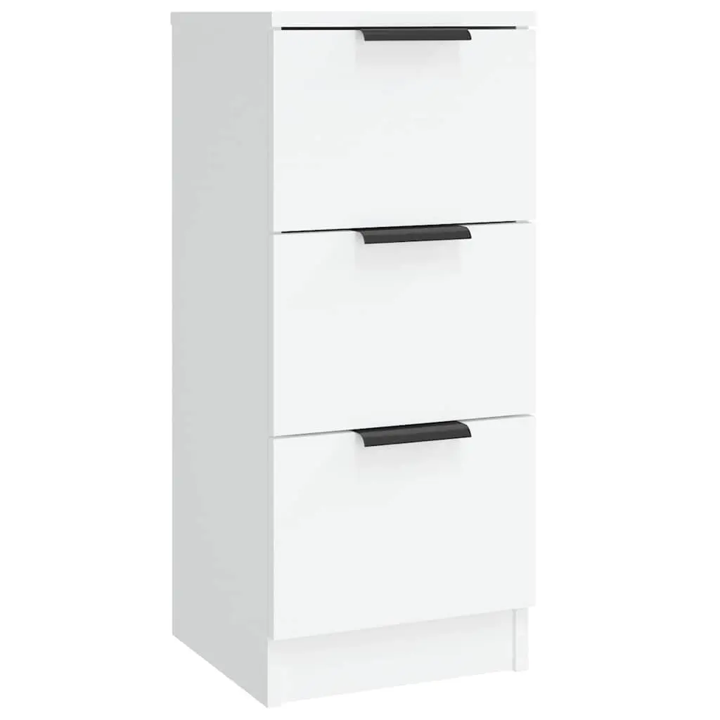 Sideboards White 3 Piece Engineered Wood Storage Cabinet