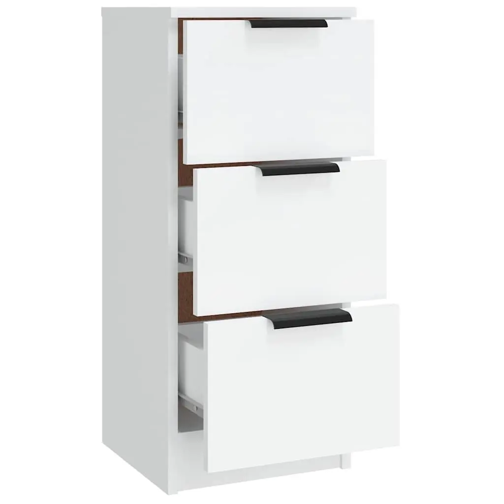 Sideboards White 3 Piece Engineered Wood Storage Cabinet