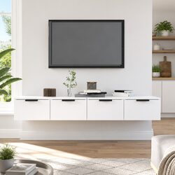 White Wall Cabinets 2 pcs for Easy Organization