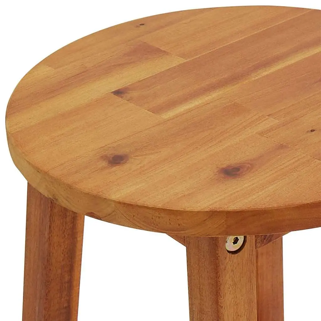 Bar Stools 8 pcs Solid Wood Acacia Brown Rustic Design Outdoor Indoor Seating
