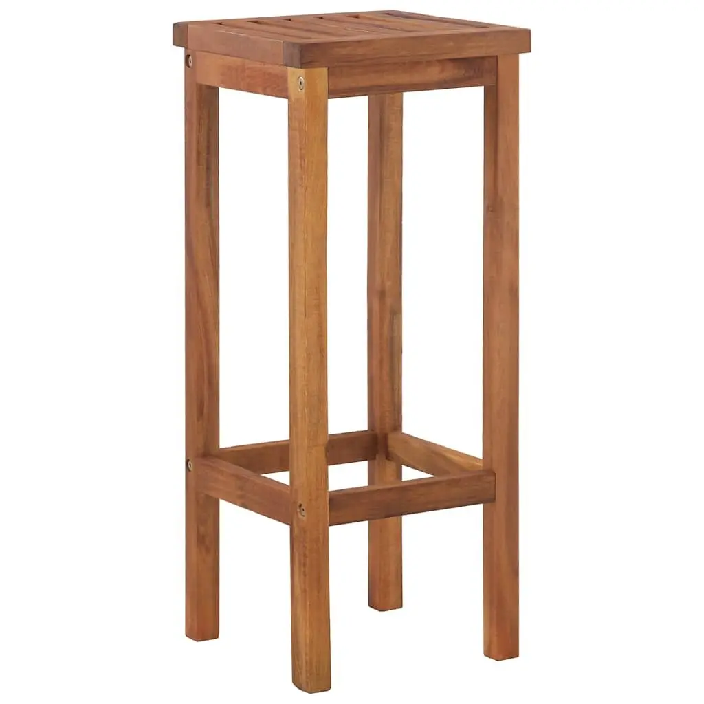 Garden Bar Set Brown 3 Piece Outdoor Furniture Bistro Table with Shade Rooftop and Bar Stools