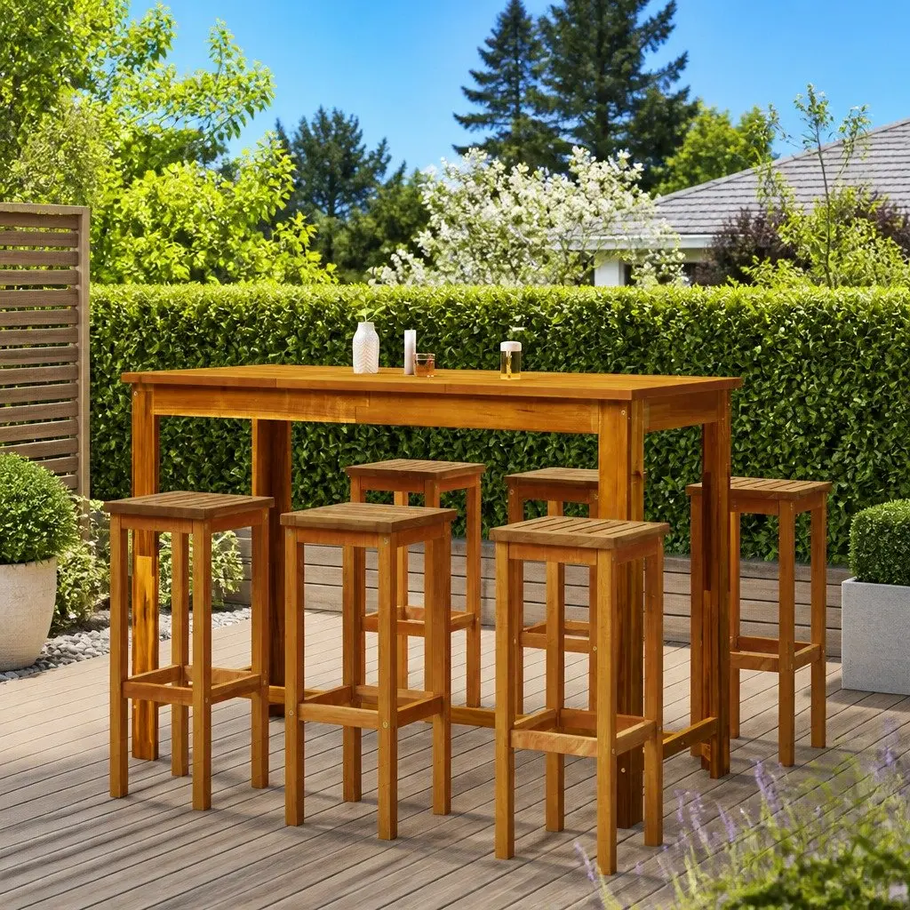 7 Piece Garden Bar Set for Outdoor Fun