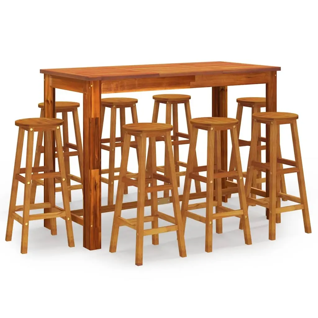 9 Piece Outdoor Bar Set with Stools