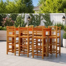 Outdoor 9 Piece Garden Bar Set