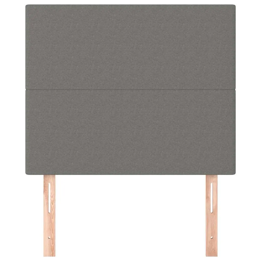 Adjustable Height Dark Grey Fabric Headboard with Wooden Legs for Bedroom Furniture