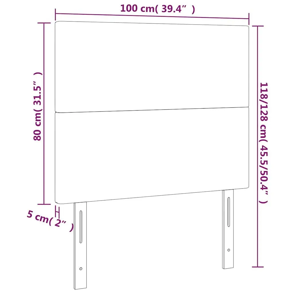 Headboard Dark Grey Fabric Bed Head With Wooden Legs Adjustable Height Support