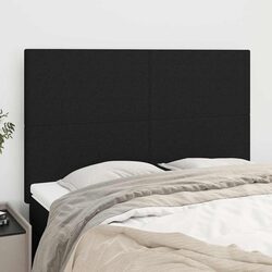 Black Fabric Headboard Adjustable Height Wooden Legs Bedroom Back Support