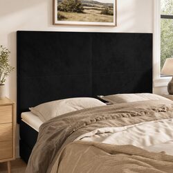 Concise Black Velvet Headboard with Quality Build