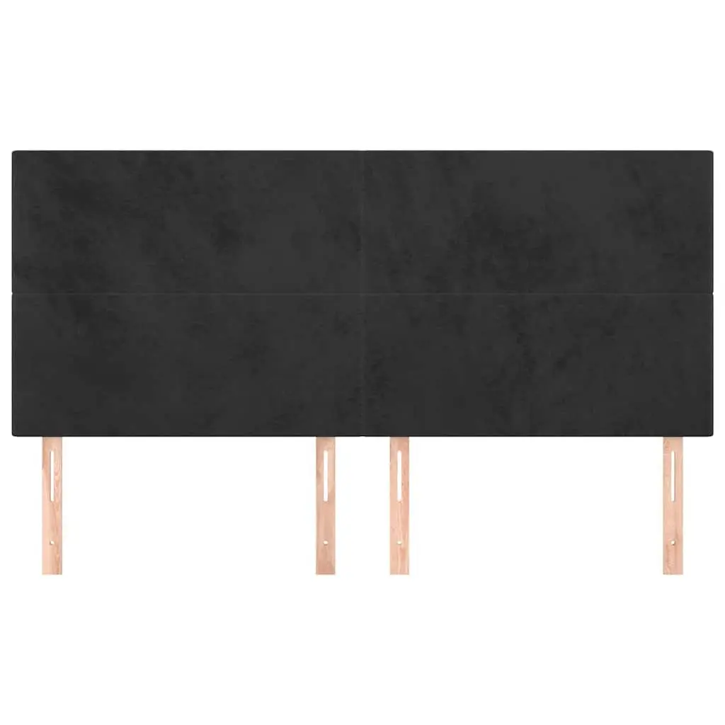 Velvet Headboard Black Adjustable Height Bedroom Bed Frame Backrest Support