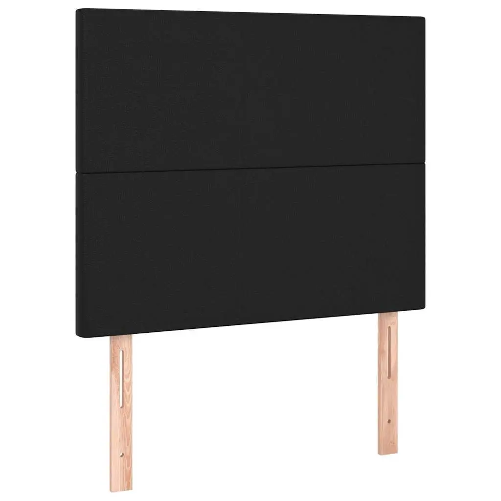 Black Headboard 80x5x118/128 cm for Bed