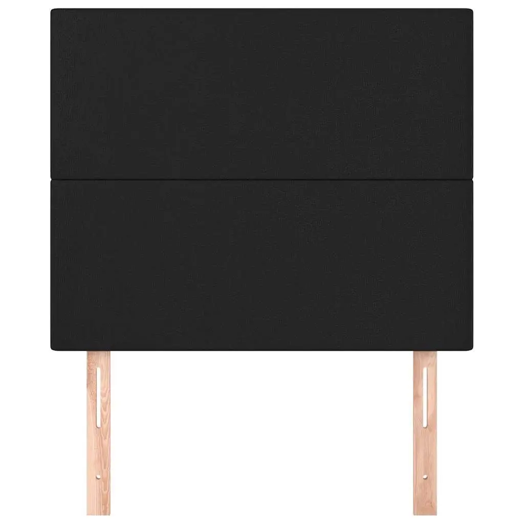 Black Headboard 80x5x118/128 cm for Bed