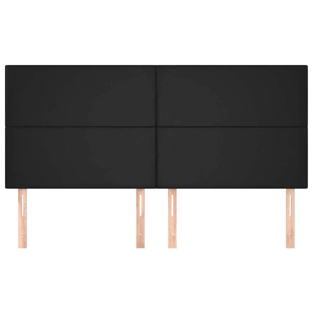 Headboard Black 160x5x118 cm Faux Leather Adjustable Height Stain Resistant